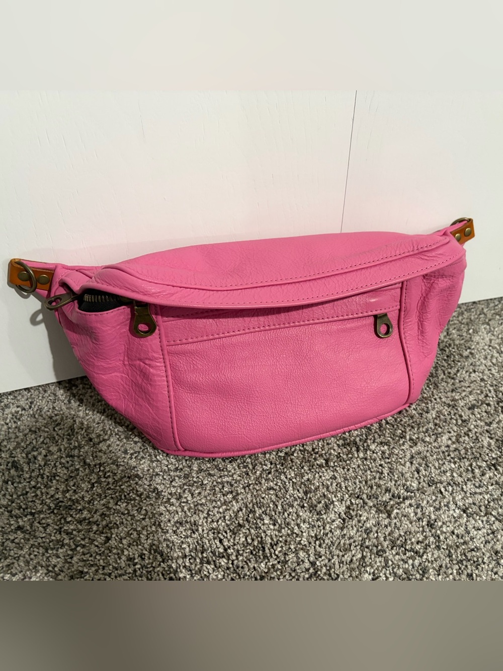 Parker Thatch Bubblegum Pink Leather Cross Your Heart Sling